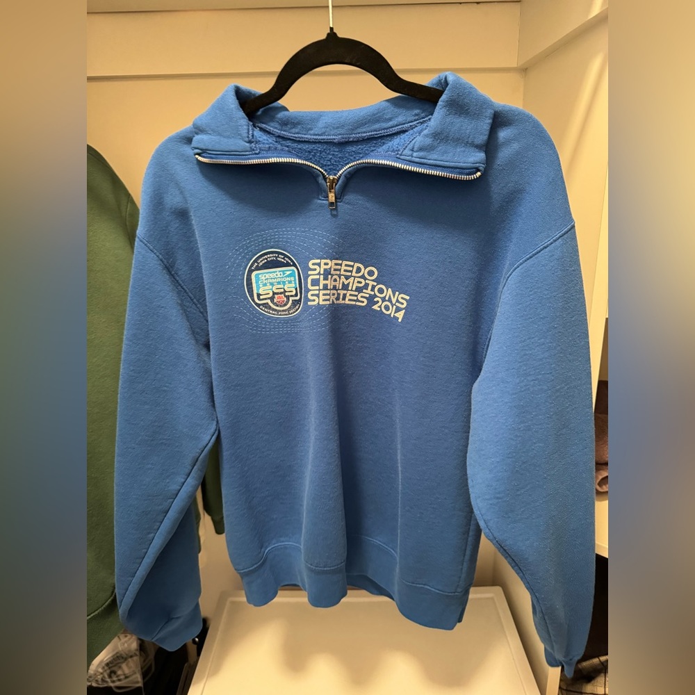 Vintage Blue Quarter Zip Sweatshirt